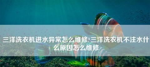 三洋洗衣机e11故障是什么原因？如何解决？