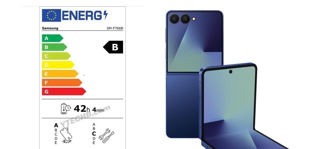 欧盟能效标签认证 三星 Galaxy Z Flip7|Z Flip7 FE 续航持久更耐用